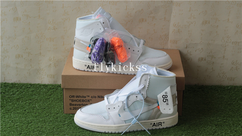 Authentic Air Jordan 1 Off White White 2018